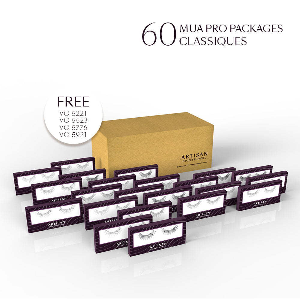 MUA PRO PACKAGES (Classiques 60 Pcs) - False Eyelashes by Artisan Professionnel